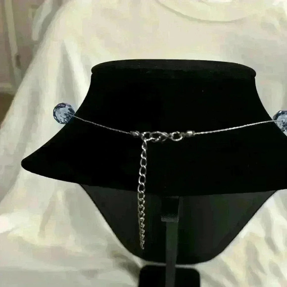 Blue bead necklace and earring set! - Picture 2 of 6